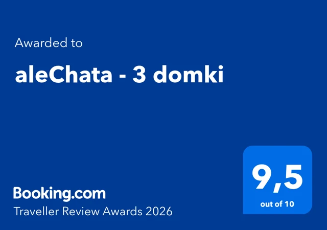 Odznaka Booking.com Traveller Review Awards 2026, ocena 9,5 na 10