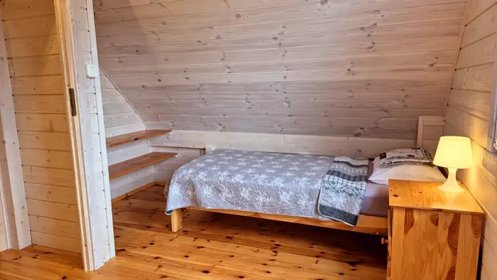Sypialnia pod skosem dachu